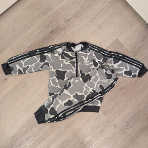 Baby Adidas Camo Matching Set 18 Months Gray Black